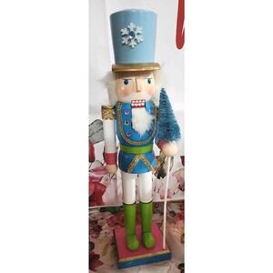 Christmas Nutcracker Candy Land Soldier 15” Home Decor Bling Gold Pink Blue